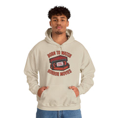 Funny Retro VHS Tape Coffin Born To Watch Horror Movies Hoodie