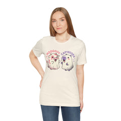 Funny Capyboora and Cow Ghost Retro Halloween T-Shirt