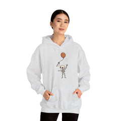 Funny Skeleton Balloon Floating Hand Retro Halloween Hoodie