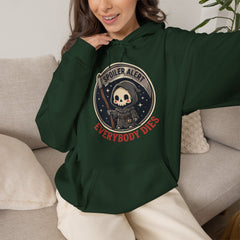 Funny Grim Reaper Spoiler Alert Everybody Dies Hoodie