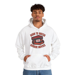 Funny Retro VHS Tape Coffin Born To Watch Horror Movies Hoodie