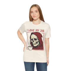Sarcastic Grim Reaper Coffee Lover Retro T-Shirt