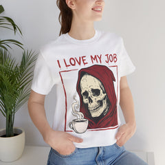 Sarcastic Grim Reaper Coffee Lover Retro T-Shirt