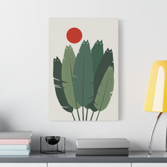 Banana Leaves Cat Canvas