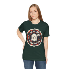 Funny Ghost Seal Of Disapproval Retro Badge T-Shirt