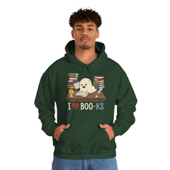 Funny Ghost Book Club I Love Books Retro Hoodie