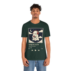 Funny Sad Ghost Song To Cry To Retro Music Player T-Shirt