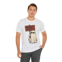 Spooky Protest Ghost Haunt The Rich Sarcastic T-Shirt