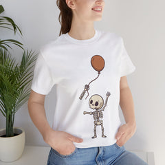 Funny Skeleton Balloon Floating Hand Retro Halloween T-Shirt