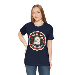 Funny Ghost Seal Of Disapproval Retro Badge T-Shirt