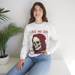 Sarcastic Grim Reaper Coffee Lover Retro Crewneck Sweatshirt