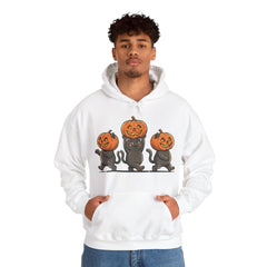 Cute Halloween Black Cats Pumpkin Helmet Hoodie