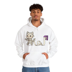 Funny Toilet Paper Mummy Cat Halloween Hoodie