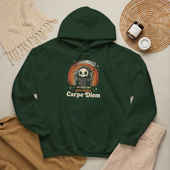 Funny Grim Reaper Carpe Diem Seize The Day Retro Hoodie