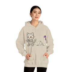 Funny Toilet Paper Mummy Cat Halloween Hoodie