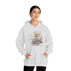 Spooky Reading Season Skull Coffee Mug Retro Hoodie