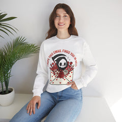 Funny Grim Reaper I Hope This Email Finds You In Hell Crewneck Sweatshirt