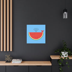 WhaleMelon Funny Whale Watermelon Canvas