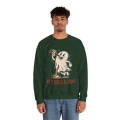 Funny Ghost Beer Can't Hold A Drink Vintage Crewneck Sweatshirt