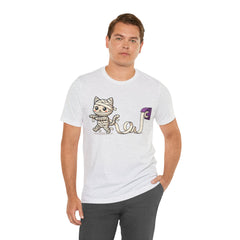 Funny Toilet Paper Mummy Cat Halloween T-Shirt
