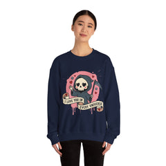 Funny Grim Reaper I Love You In Every Universe Retro Crewneck Sweatshirt