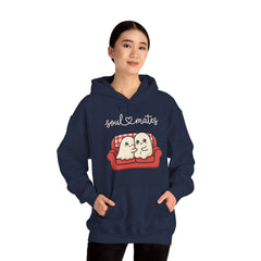 Cute Soul Mates Ghost Red Couch Retro Hoodie