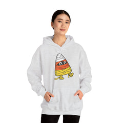Funny Halloween Candy Corn Mummy Creeping Graphic Hoodie