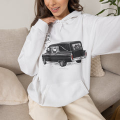 Funny Grim Reaper Hearse Get In Loser Retro Hoodie
