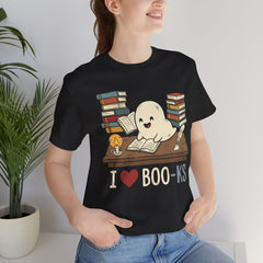 Funny Ghost Book Club I Love Books Retro T-Shirt