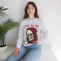 Sarcastic Grim Reaper Coffee Lover Retro Crewneck Sweatshirt
