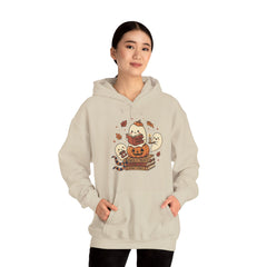 Cute Spooky Book Club Ghost Halloween Retro Hoodie