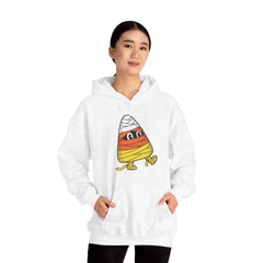 Funny Halloween Candy Corn Mummy Creeping Graphic Hoodie