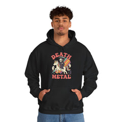 Death Metal Is Immortal Funny Grim Reaper Riding Unicorn Hoodie