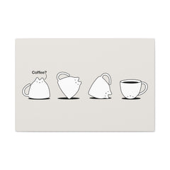 Cat Coffee Canvas