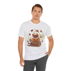Cute Spooky Book Club Ghost Halloween Retro T-Shirt