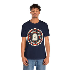 Funny Ghost Seal Of Disapproval Retro Badge T-Shirt