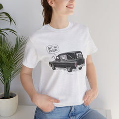 Funny Grim Reaper Hearse Get In Loser Retro T-Shirt
