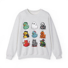 Cute Spooky Rubber Ducky Halloween Mascot Crewneck Sweatshirt