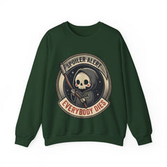 Funny Grim Reaper Spoiler Alert Everybody Dies 2 Crewneck Sweatshirt