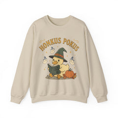 Honkus Pokus Funny Witch Duck Retro Halloween Crewneck Sweatshirt