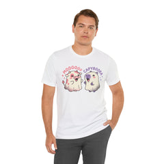 Funny Capyboora and Cow Ghost Retro Halloween T-Shirt