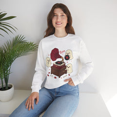 Funny Ghost Record Player Vinyl Gramophone Retro Crewneck Sweatshirt