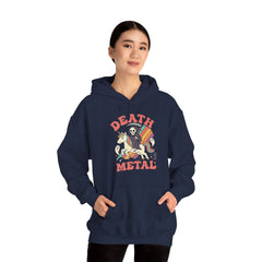 Death Metal Is Immortal Funny Grim Reaper Riding Unicorn Hoodie