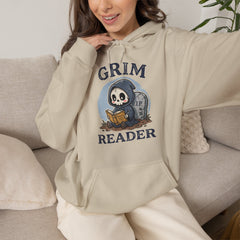 Funny Grim Reader Book Worm Retro Halloween Hoodie