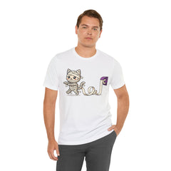 Funny Toilet Paper Mummy Cat Halloween T-Shirt