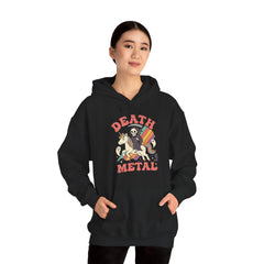 Death Metal Is Immortal Funny Grim Reaper Riding Unicorn Hoodie