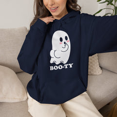 BOOty Cute Kawaii Cheeky Ghost Halloween Vector Art Hoodie