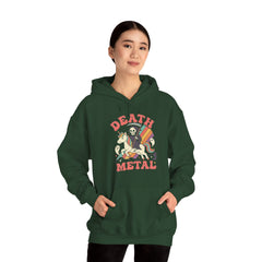 Death Metal Is Immortal Funny Grim Reaper Riding Unicorn Hoodie