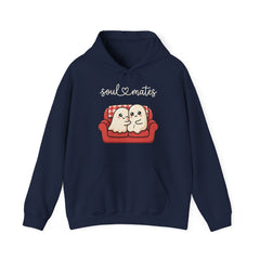 Cute Soul Mates Ghost Red Couch Retro Hoodie
