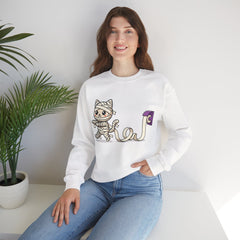 Funny Toilet Paper Mummy Cat Halloween Crewneck Sweatshirt